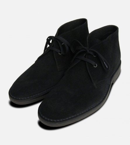 Black Suede Desert Boots for Men UK