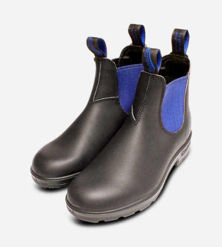 Ladies Blundstone 515 Ankle Chelsea Boots in Black & Blue