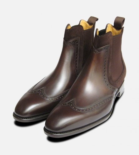 Conquer Carlos Santos Mens Boot in Brown Leather