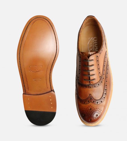 Luxury Chapman Oxford Brogues in Antique Tan