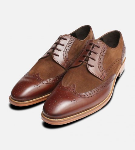 Spectator Brogues in Brown & Suede by John White Shoes