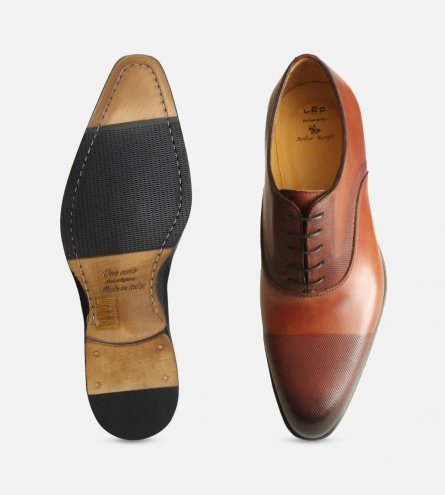 Executive Rich Brown Perforated Italian Oxford Shoes