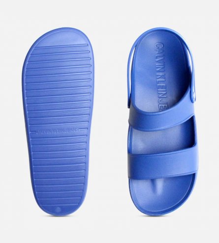 Calvin Klein Designer Rubber Sandals in Nautical Patton Blue