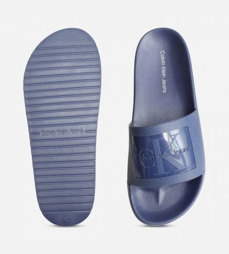 Vincenzo Steel Blue Jelly Calvin Klein Mens Slides