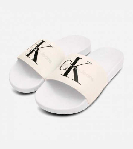 Calvin Klein Designer White Womens Chantal Slider Sandals