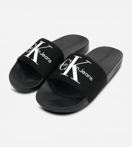 Calvin Klein Black Womens Designer Pool Slider Sandals