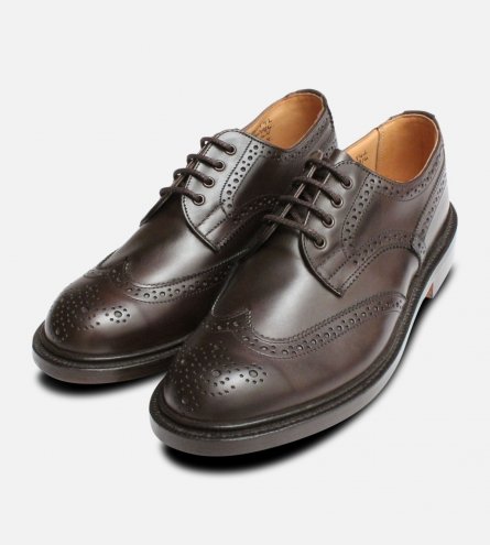 Trickers Anne in Dark Brown Ladies Brogue Shoes