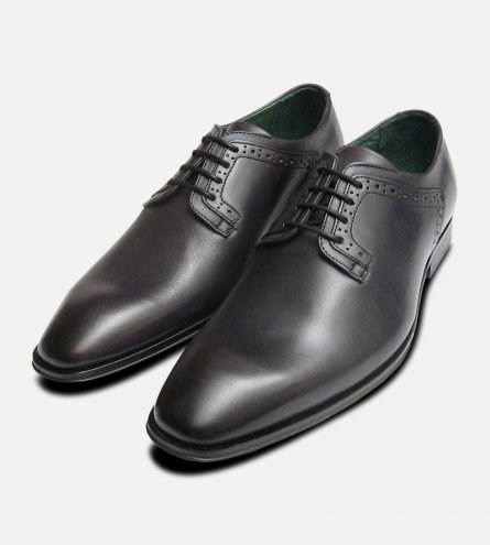 Formal Dark Grey Mens Lace Up Shoes