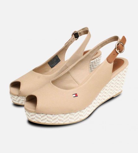 Tommy Hilfiger Elba Desert Sand Wedge Sandals