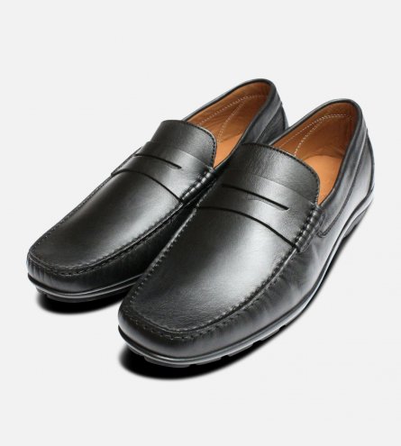 Luxury Black Italian Moccasins by Arthur Knight Shoes