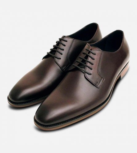 John White Formal Dark Brown Mens Lace Up Shoes