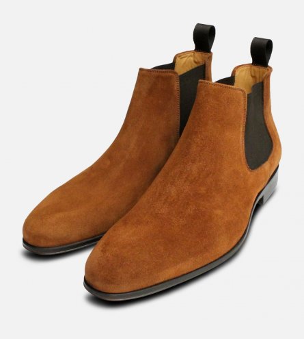 Beatle Boots For Men in Light Brown Whisky Suede