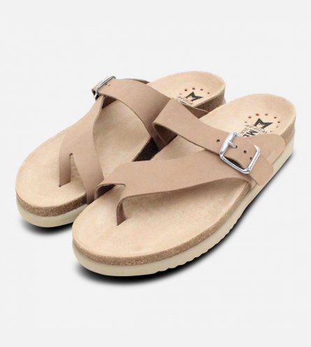 Mephisto Helen Sandals in Light Taupe Nubuck