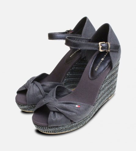 Metallic Navy Blue Tommy Hilfiger Elena Platform Sandal