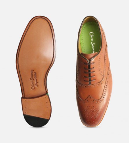 Oliver Sweeney Shoes Dark Tan Oxford Brogues