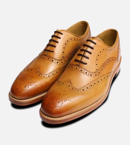 Oliver Sweeney Wingcap Oxford Brogues in Tan