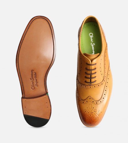 Oliver Sweeney Wingcap Oxford Brogues in Tan