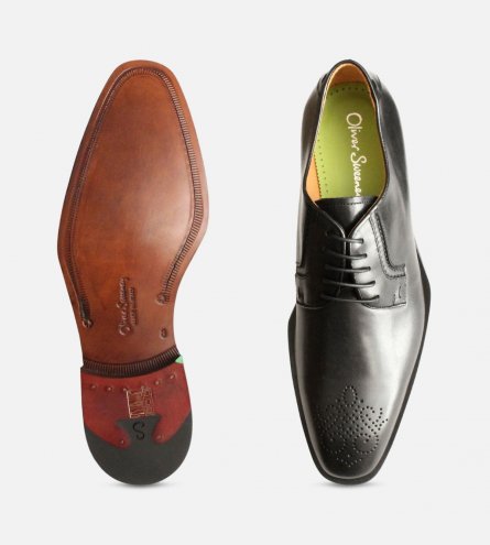 Oliver Sweeney Shoes Black Italian Cozzi Brogues