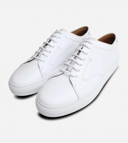 Oliver Sweeney Premium White Leather Designer Cupsole Shoes