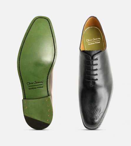 Oliver Sweeney Black Goodyear Wholecut Oxford Brogue