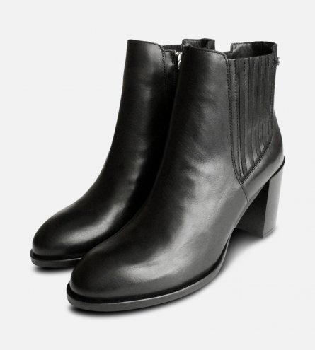 Heeled Tommy Hilfiger Side Zip Black Penelope Boot