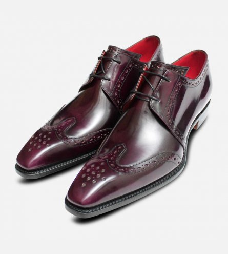 Jeffery West Classic English Dress Shoes in Aubergine