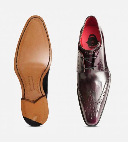 Jeffery West Classic English Dress Shoes in Aubergine