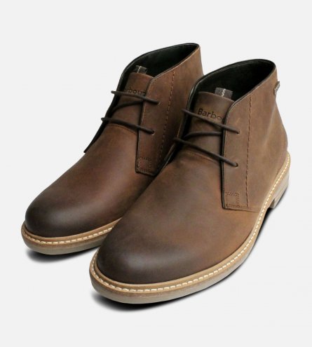 Brown Waxy Barbour Chukka Boots