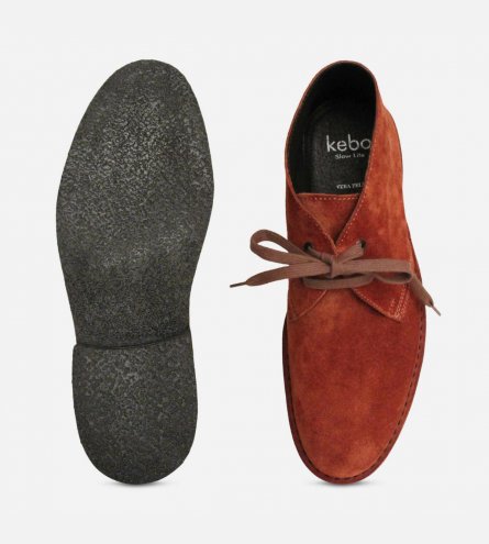 Rust Suede Italian Mens Designer Desert Boots