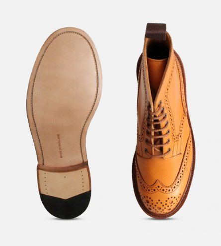 Acorn Tan Ladies English Country Brogues Trickers Stephy