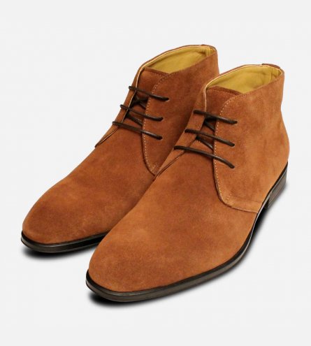 Steptronic Ginger Suede Comfort Lace Up Chukka Boots