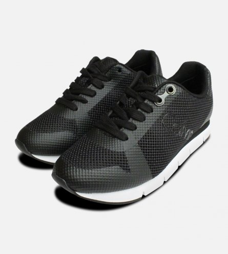 Jet Black Calvin Klein Taline Mesh Trainers