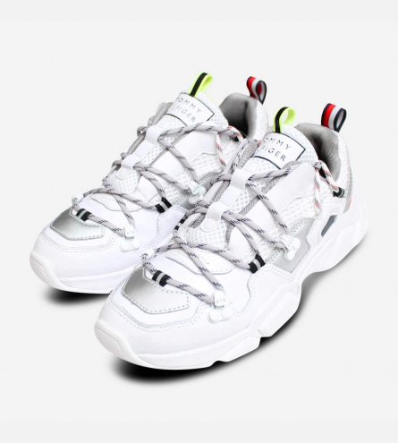 Luxury Tommy Hilfiger White Chunky Sneaker Shoes