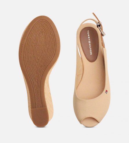 Tommy Hilfiger Elba Beige Womens Sling Back Wedge Sandal