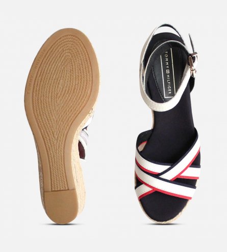 Tommy Hilfiger Red White & Blue Iconic Elba II Wedge Sandal