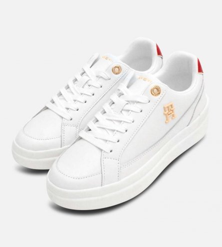Tommy Hilfiger Ancient White Cupsole Designer Training Shoe