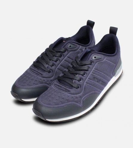 Navy Blue Tommy Hilfiger Neoprene Designer Trainers