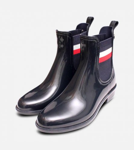 Tommy Hilfiger Chelsea Rainboot Welly in Navy Blue