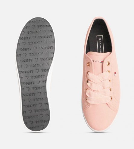 Tommy Hilfiger Pale Pink Nautical Style Sneaker Shoes