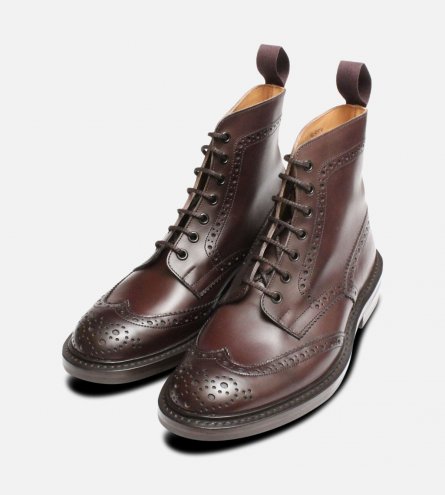 Trickers Stow Brown Dainite Brogue Boot