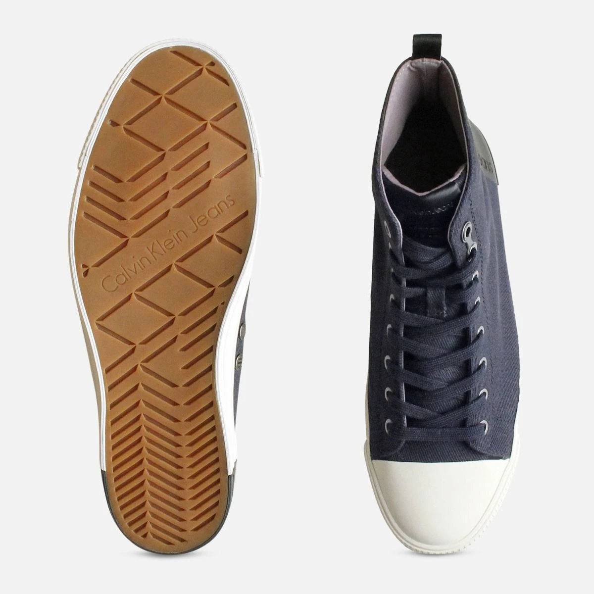 Calvin Klein Jeans Men\'s Denim Navy Shoes with Tan Sole Size 9 Calvin Klein Jeans Casual Shoes for Men for sale - eBay main image 2