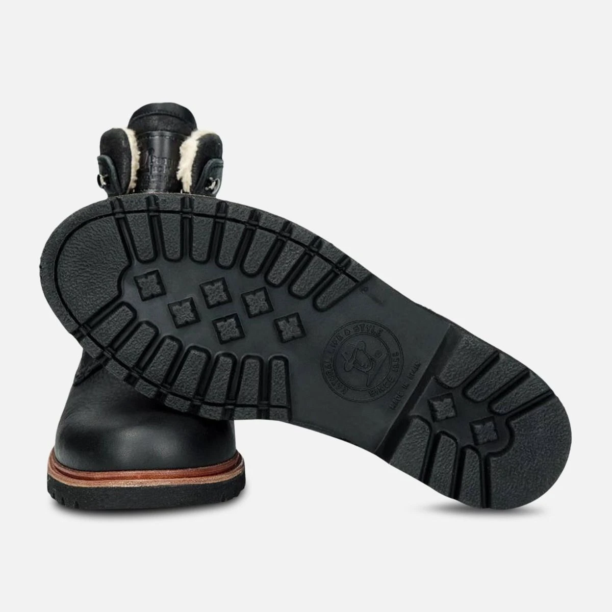 Black General Havana Joe Aviator Cotton Lined Mens Boots