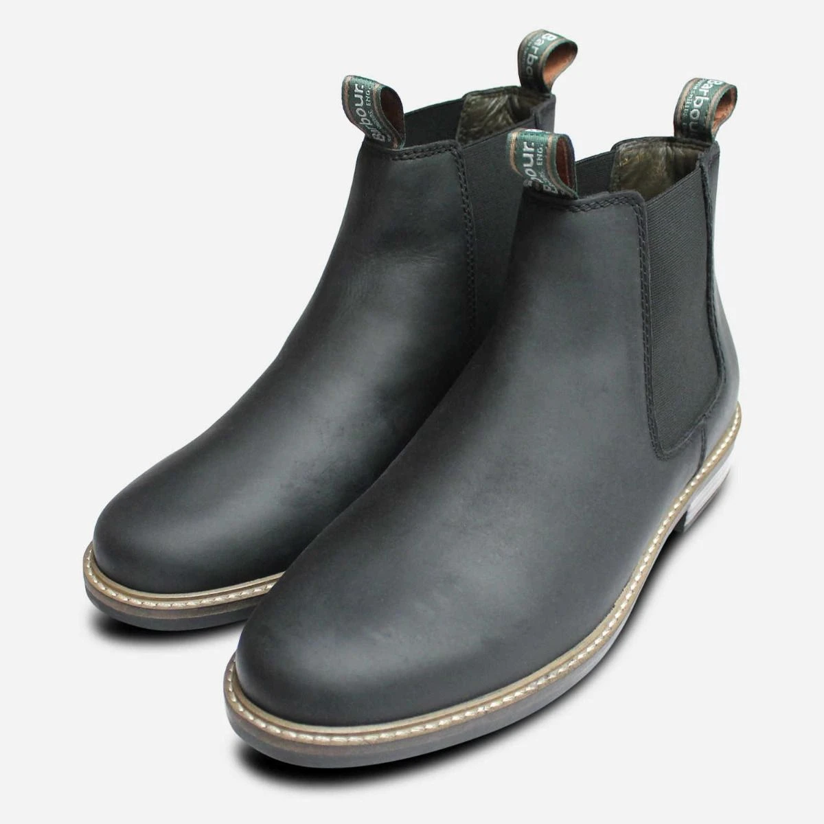 Barbour Farsley Chelsea Black Leather Chukka Boots Barbour Black Leather Farsley Chelsea Boots | Harrods US main image 2