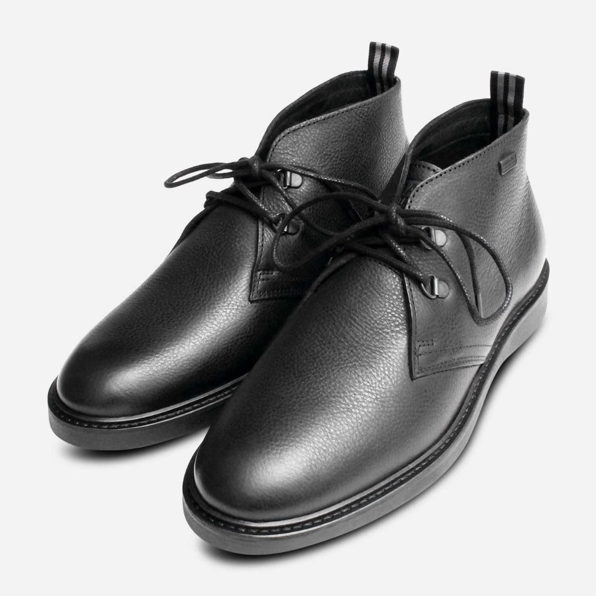 Barbour International Black Rubber Soled Chukka Boots display picture 3