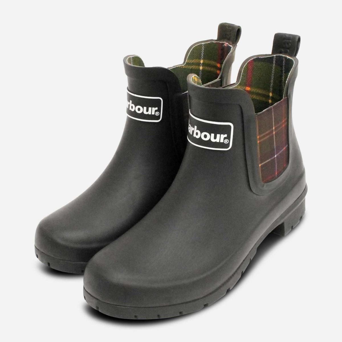 Barbour Black Chelsea-Style Rubber Boots Barbour Nimbus II Black Rubber Chelsea Wellington Boots main image 3
