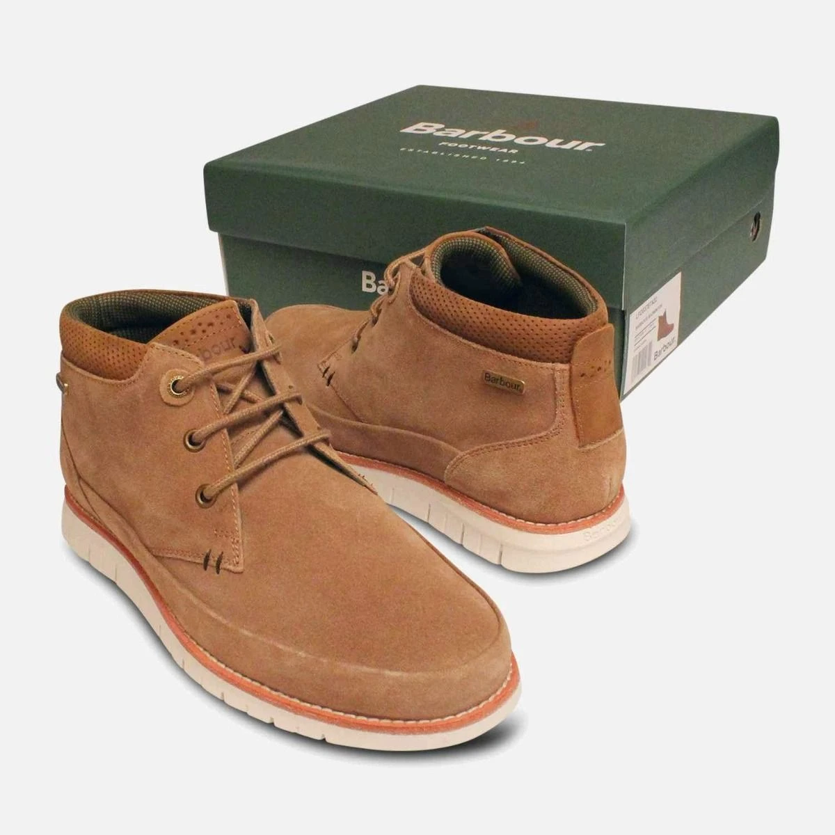 Born Nelson Chukka Ankle Boots Barbour Nelson III Lightweight Casual Boots in Choco main image 4
