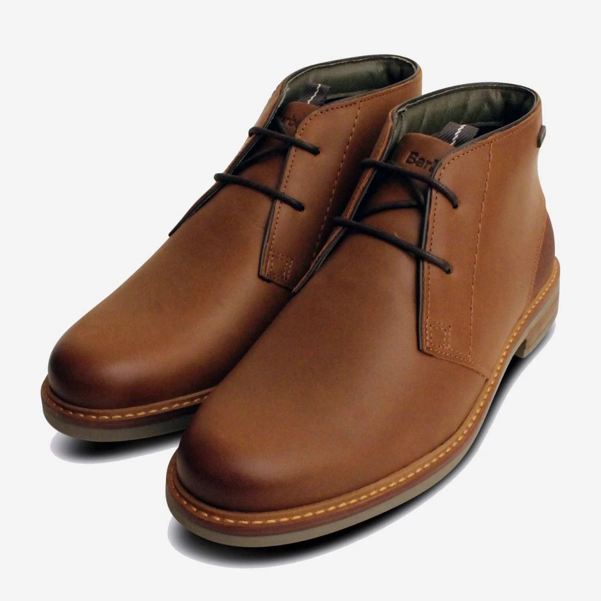 Brown Waxy Barbour Chukka Boots
