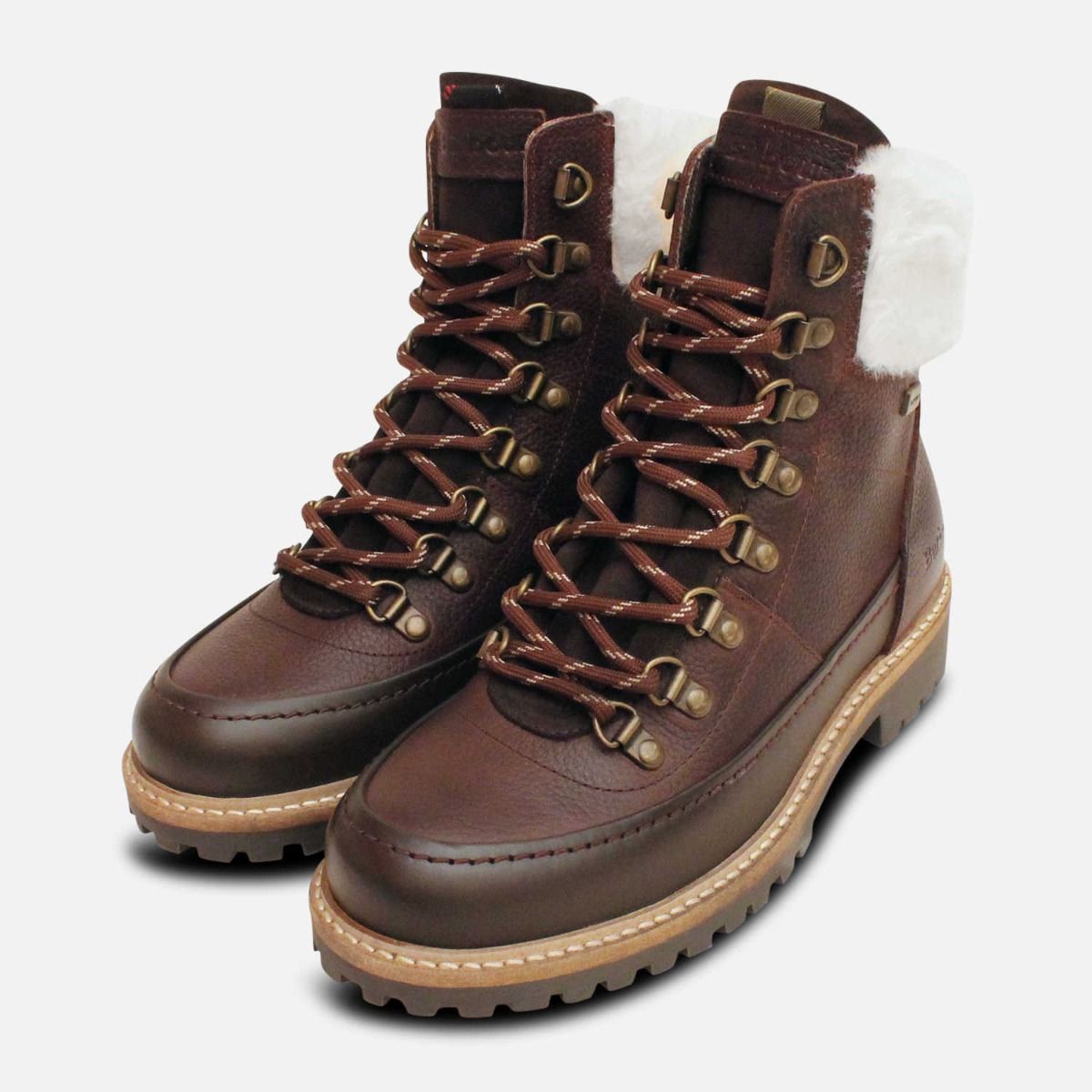 Barbour Waterproof Designer Walking Boots in Dark Brown
