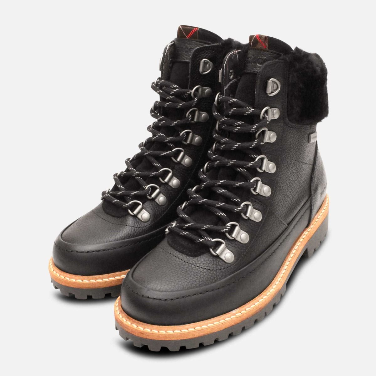 Barbour Waterproof Designer Walking Boots in Black