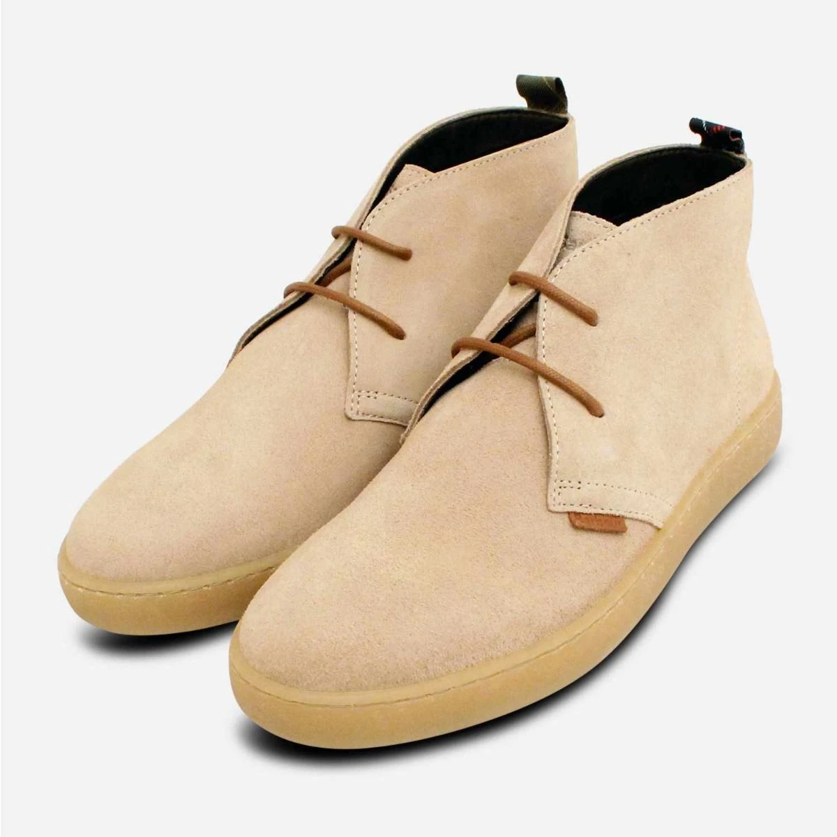 Barbour Kent Desert Boots Men Sz 6 38 Tan Suede Leather Crepe Sole Chukka Shoes Barbour Kent Desert Boot: Sand Suede main image 4